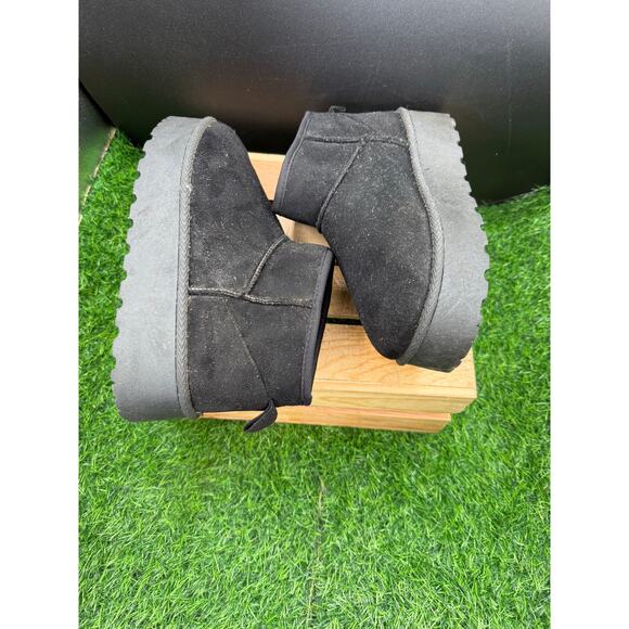 Charlotte Russe- Black - Platform Ankle Boots- Size 9 W - Picture 8 of 10